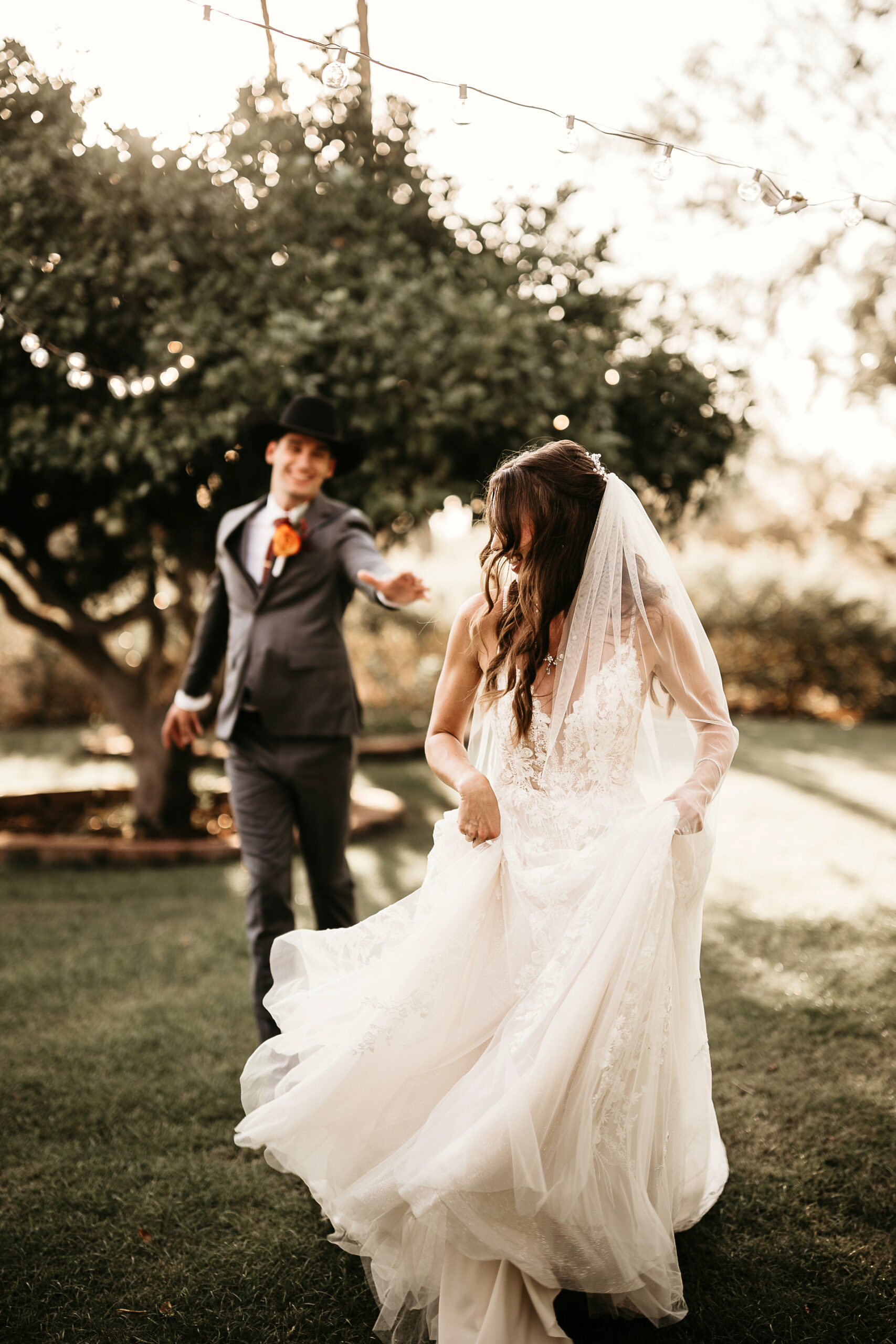 This is a wedding photo taken by Kristin Bendigo Photography in Tucson Arizona at the Reflections